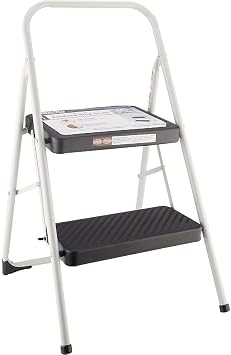 Cosco 11-135WBL Two-Step Steel Step Stool White