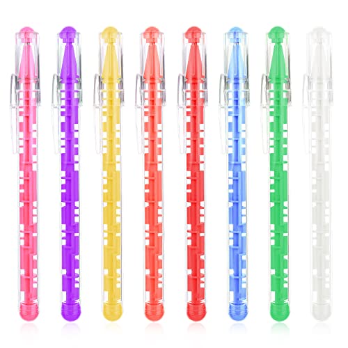 Tiesome Maze Pen Set, 8 Pieces Blue-Ink Ballpoint Pens Maze Pens Novelty Creative Pens Toy Pens Stress Relief Puzzle Pens For Adult Kids Fun School Supplies #TOP4