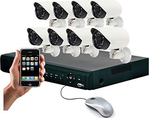 DVRDeal Megapixel 720P 8 Channel DVR with 1TB Hard Drive Camera Kit, Surge-Protected, Commercial Grade, 1080P HDMI Resolution Weatherproof Night Vision Camera Complete Package, Plug&Play, Email Notification