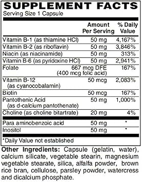 BariatricPal Sustained Release B-Complex 50 Vegetarian Capsules (100 Count)