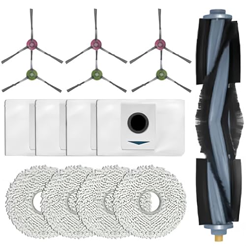 Accessories Kit for Ecovacs deebot T10, T20, X1 Omni/X1 Turbo /X1 Plus deboot Replacement Parts for Ecovacs Deebot X1 Vacuum, 6 side brushes, 4 bags, 4 filter cartridges, 4 mopping cloths
