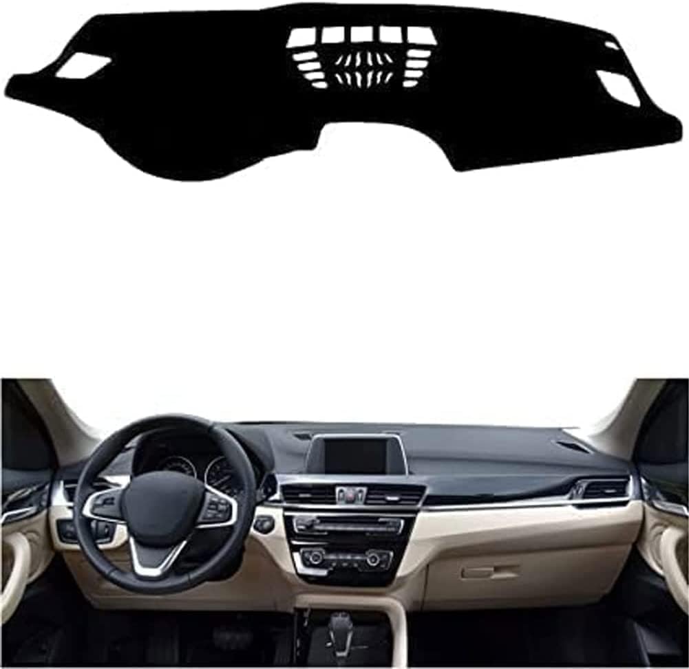 ZhangXD Car Dashboard Cover for BMW X1 (F48) 2016-2021, Non-Slip Dash Board Sun Shield Protector Anti-Glare Anti Dust Interior Accessories