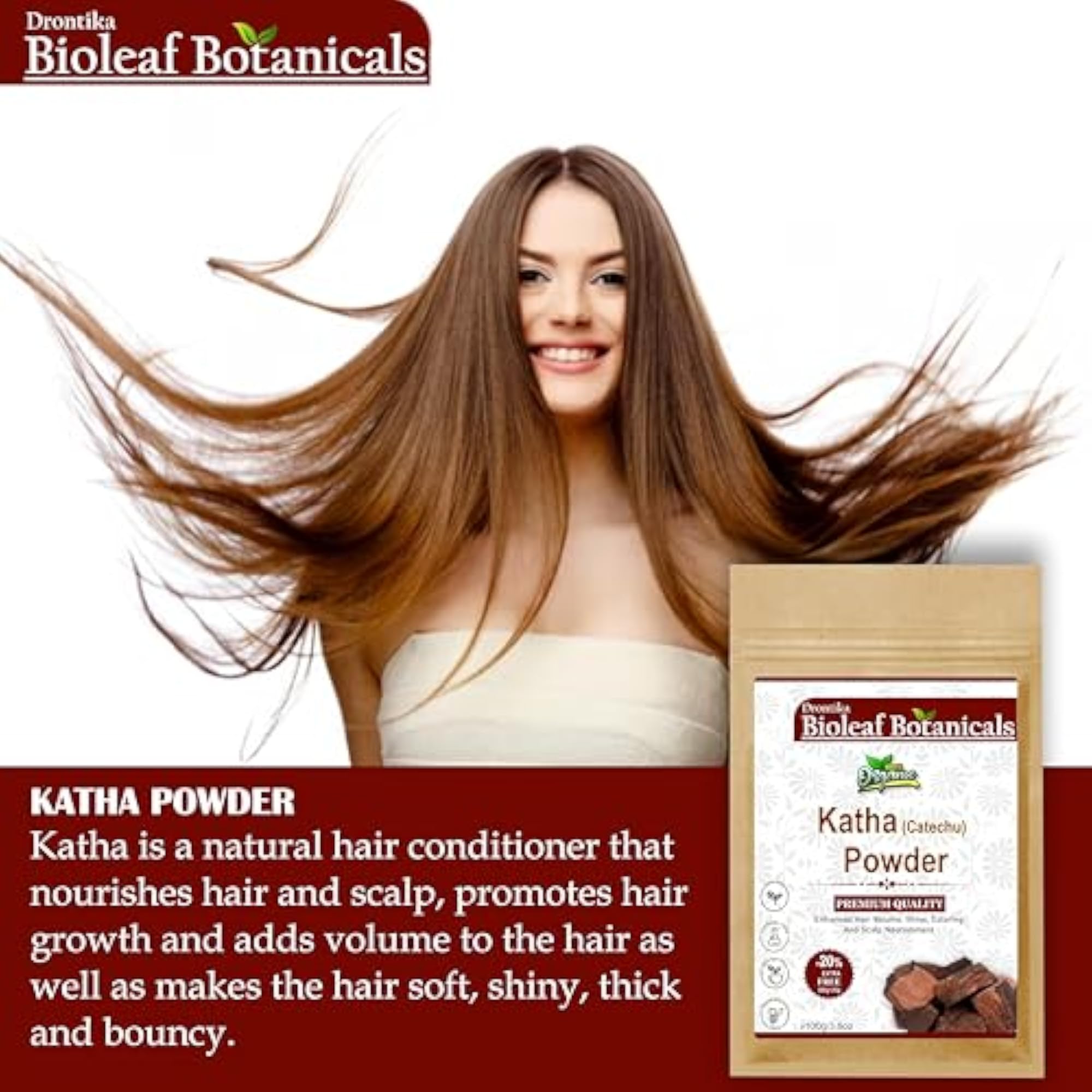 Bioleaf Botanicals Organic Hibiscus & Katha Powder 200gm