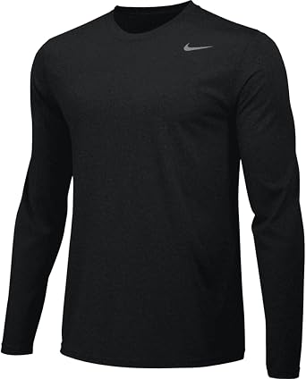 Nike Mens Legend Long Sleeve Crew Shirt, Black, L