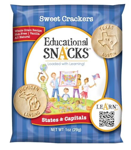 EDUCATIONAL SNACKS – States & Capitals Edition | Nut-Free,...