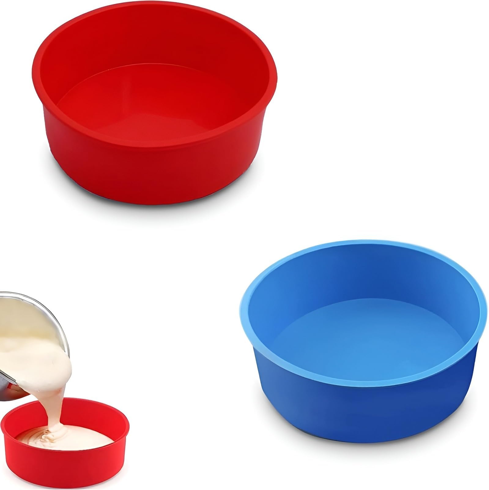 Kuchen Aus Silikonform Lösen Warm Oder Kalt Wady 6 Halbkugeln, groß, Silikonform, flach, rutschfest, langlebig, für