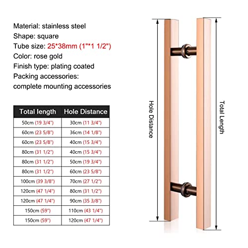 Poignée de porte robuste 60 cm pour entrée bureau commerce extérieur et grange - 4