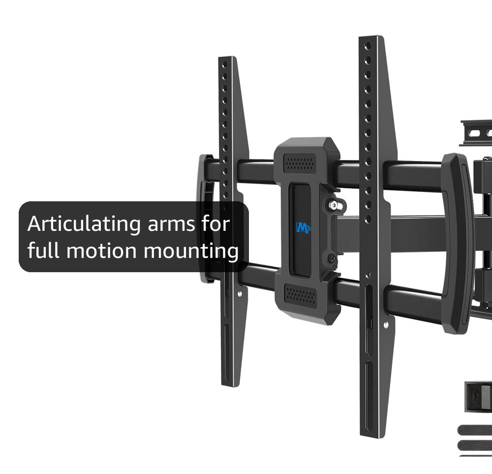 Mounting Dream TV Wall Mounts Bracket for Most 42-84 Inch TVs, UL Listed Premium TV Mount Full Motion with Articulating Arms, Max VESA 600x400mm and 100LBS, Fits 16", 18", 24" Studs, MD2296-24K
