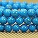 Amandastone Dyed Blue Turquoise Howlite 6mm Round Beads Stretch Bracelet 7 Inch