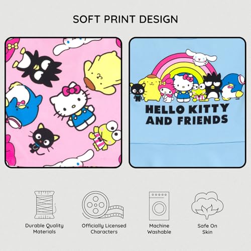 Image of Hello Kitty Girls' 2-Pack Short Sleeve Skater Dresses Toddler to Big Kid
