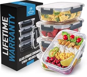 Zulay Kitchen Glas Vorratsdosen Set, 5 Stück