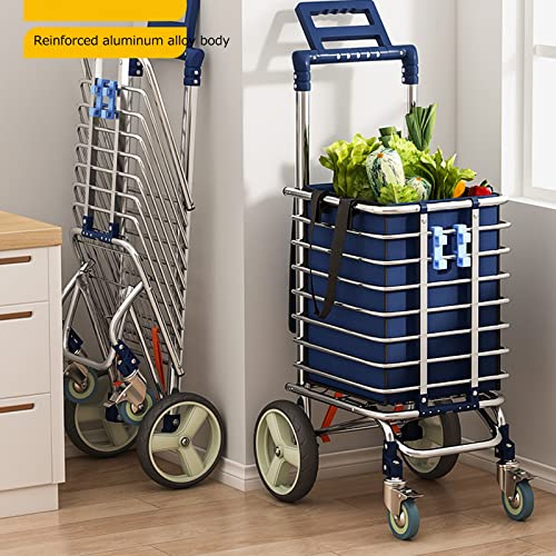 SKIITOON Einkaufstrolley Treppensteiger Mit 4 Räder,Klappbarer Leichter Einkaufswagen, Aluminium Einkaufstrolley… – Bild 6
