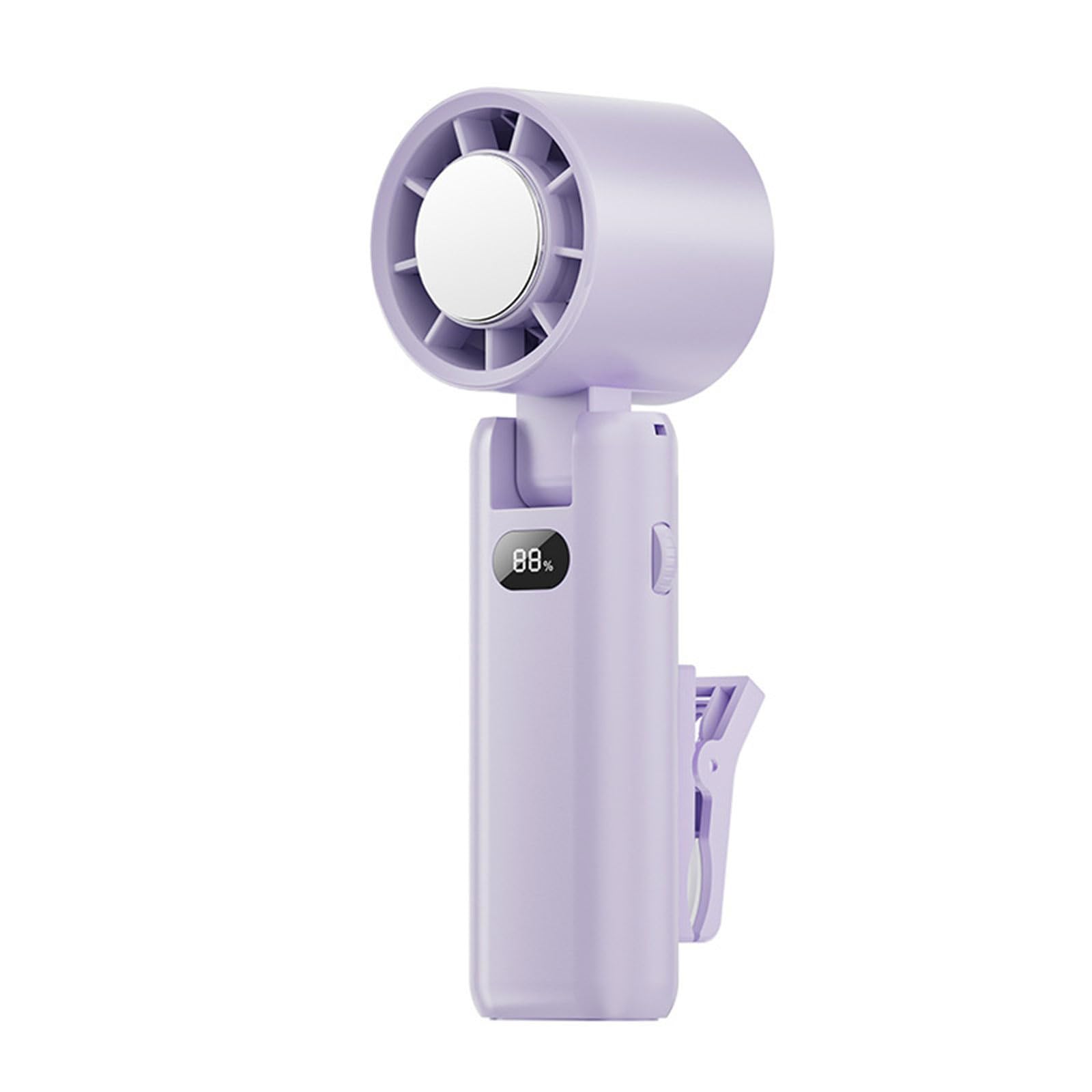 Elnwnnkc Portable Handheld Fan Rechargeable High Speed Handheld with Digital Display for Outdoor, Offices, Makeup Rechargeable Cooling