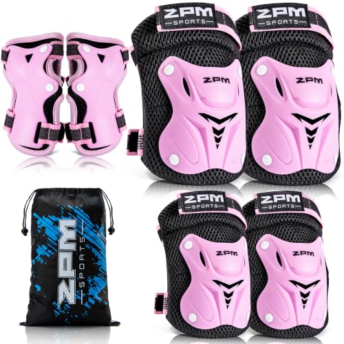 2PM SPORTS Knee and Elbow Pads Set with Wrist Guards for Kids Girls Boys - image 1