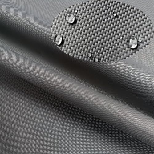 Dongawin Tela resistente al agua para coser cojines al aire libre, material de lona de 600 denier, tela de lona resistente al desgarro para exteriores. (200 cm x 150 cm, gris oscuro)