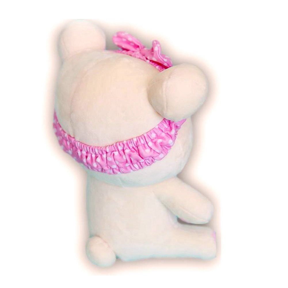 Korilakkuma Japanese Teddy Bear in Pink Headband Plush 10