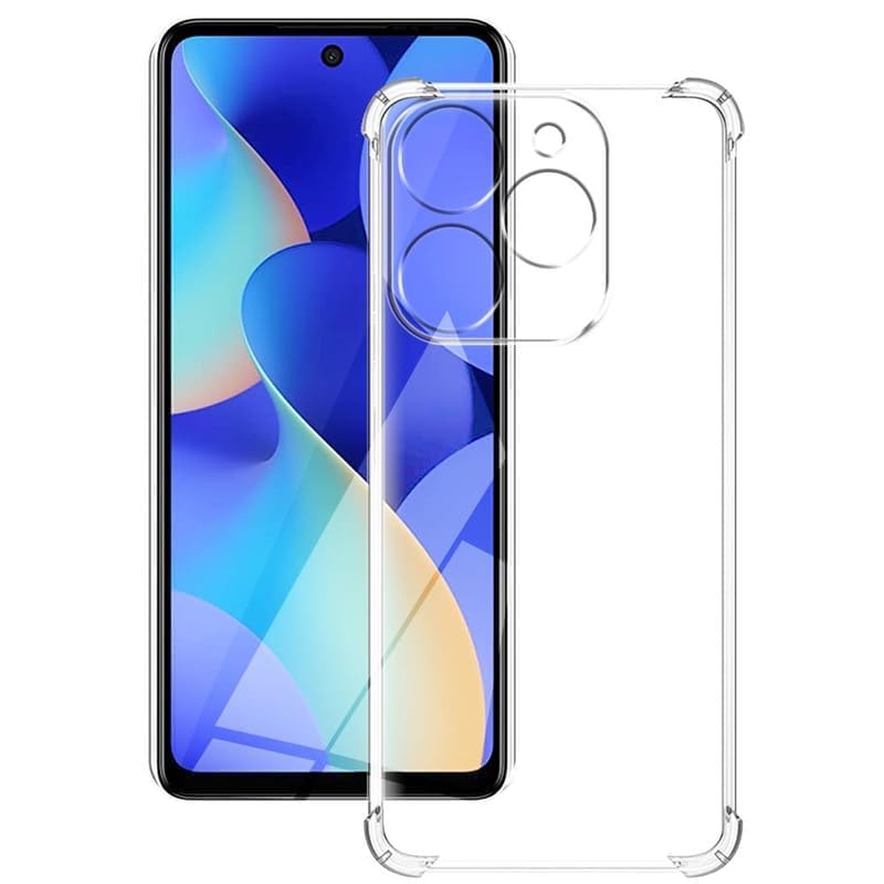 FirstChoice Bumper Transparent Silicon Shockproof Slim Back Cover Case for Techno POP 8 / Spark 20 / Spark 20C / Infinix Smart 8 FirstChoice Bumper Transparent Silicon Shockproof Slim Back Cover Case for Techno POP 8 / Spark 20 / Spark 20C / Infinix Smart 8