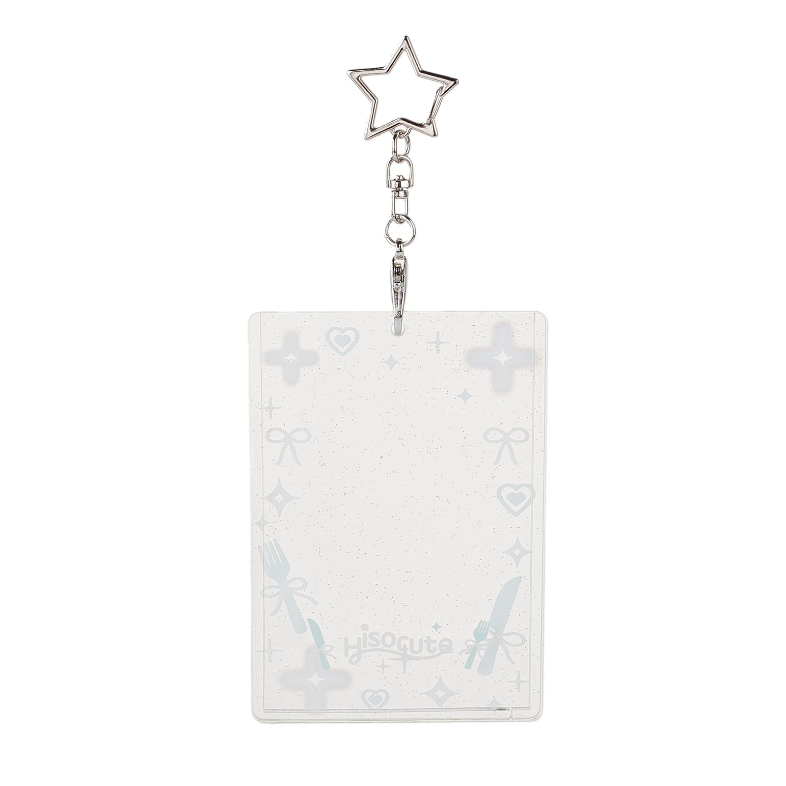 NICENEEDED Bow Kpop Photocard Holder Keychain, Cute Acrylic Photocard Badge Holder with Keyring, White Bow Design Photocard Holder for Idol Card ID Bank Card Photo Album
