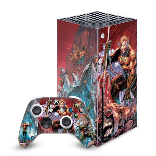 Protégez Xbox Series X des rayures avec le skin autocollant Aquaman DC Comics