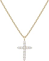 PAVOI 14K Gold Plated Cubic Zirconia Cross Necklace for Women - Faith Pendant Jewelry with Adjustable Chain