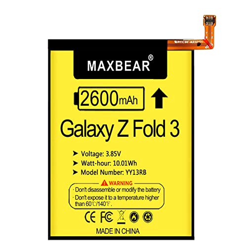 Image of MAXBEAR Galaxy Z Fold 3 Battery, (Upgraded) 2600mAh 3.85V Replacement Battery EB-BF926ABY for Samsung Galaxy Z Fold 3 5G F926U with Repair Tool Kit