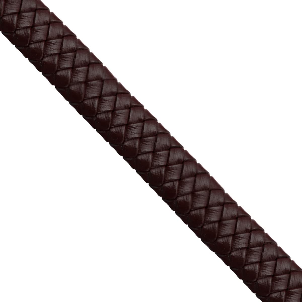 1 metr pleciony sznurek, nieprzerwany, płaski skórzany sznurek do produkcji biżuterii, bransoletki, naszyjnik, rzemiosło, brązowy, 8 x 4 mm