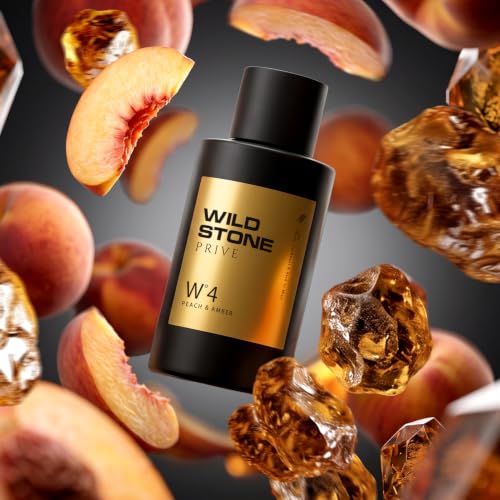 Image of Wild Stone Prive Peach & Amber Parfum for Men 100ml | Luxury Long Lasting Perfume | Citrus, Fruity & Fresh Fragrance | Premium Men's Perfume