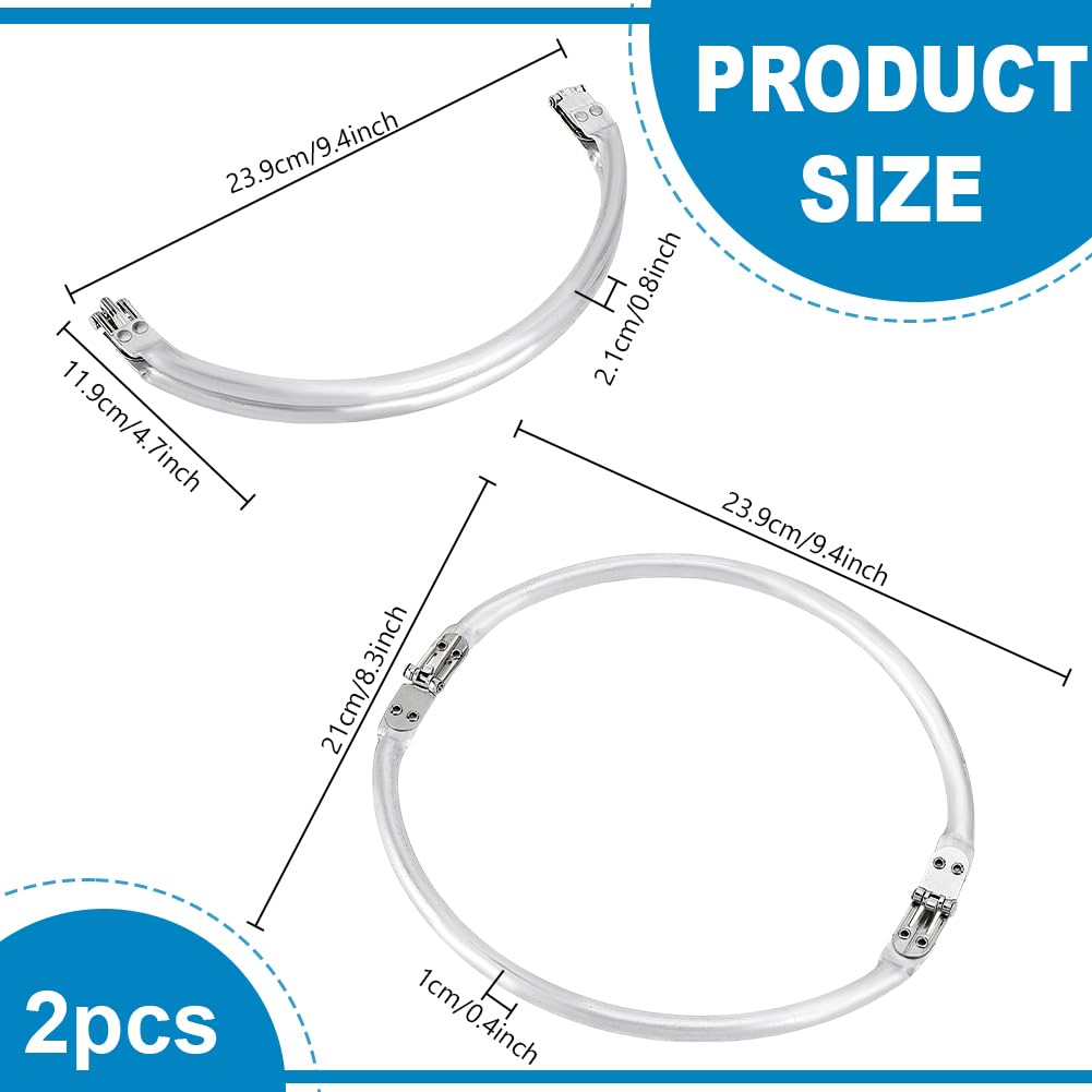 2Pz Chiusura Borsa Uncinetto Cornice a U, (20*9.2c) Borsa a Fora di U