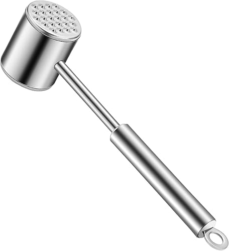 Meat Tenderizer 304 Stainless Steel Heavy Meat Hammer Tool and Hand-Held Meat Tenderizing Needle Tool can Tenderize Steak, Chicken, Fish, Pork, Beef