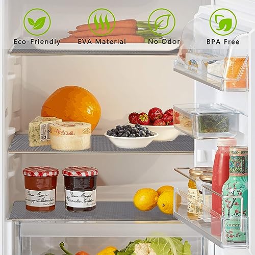 Image of Crasts Multipurpose Super Strong EVA Anti-Slip Kitchen Mats for Cupboard | Washable Shelf Liners for Kitchen Shelves, Cabinet Placemats (Grey, 45W x 500L cm (5L m))