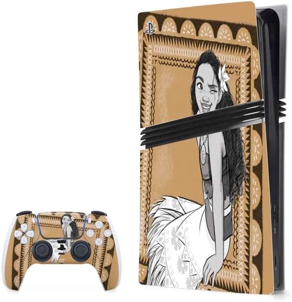 Skinit Decal Gaming Skin Compatible with PS5 Pro Bundle - Officially Licensed Disney Princess Moana Winking Art Design