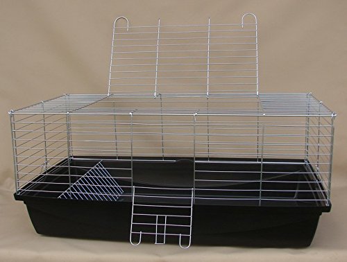 Nagerkäfig,Hasenkäfig,Meerschweinkäfig,Käfig,Rabbit,Zwergkaninchen ca. 100 x 54 x 43 cm "schwarz"