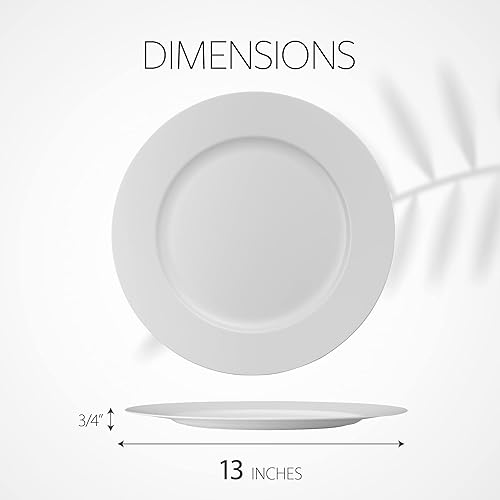 Miniatura 6 de Elegant Disposables Cargadores de fiesta de 13 pulgadas, platos y platos grandes, ideales para fiestas elegantes, bodas, vajilla, ideal para servir