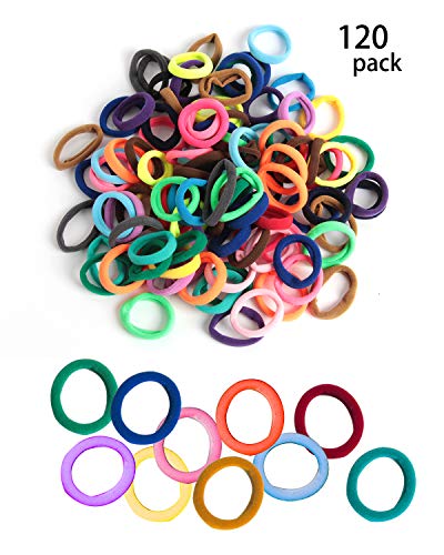 Happy Shop Hair Ties 120 pcs Girls No-damage Elastic HairBand Rope 20 Colors Small Seamless Hair Bands Ponytail Holder Headband Accessories