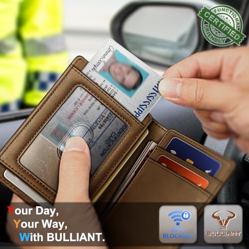 Image of BULLIANT Slim Wallet For Men 12Cards,Magnetic Flip Build-in Money Clip Airtag Compatible-RFID Blocking