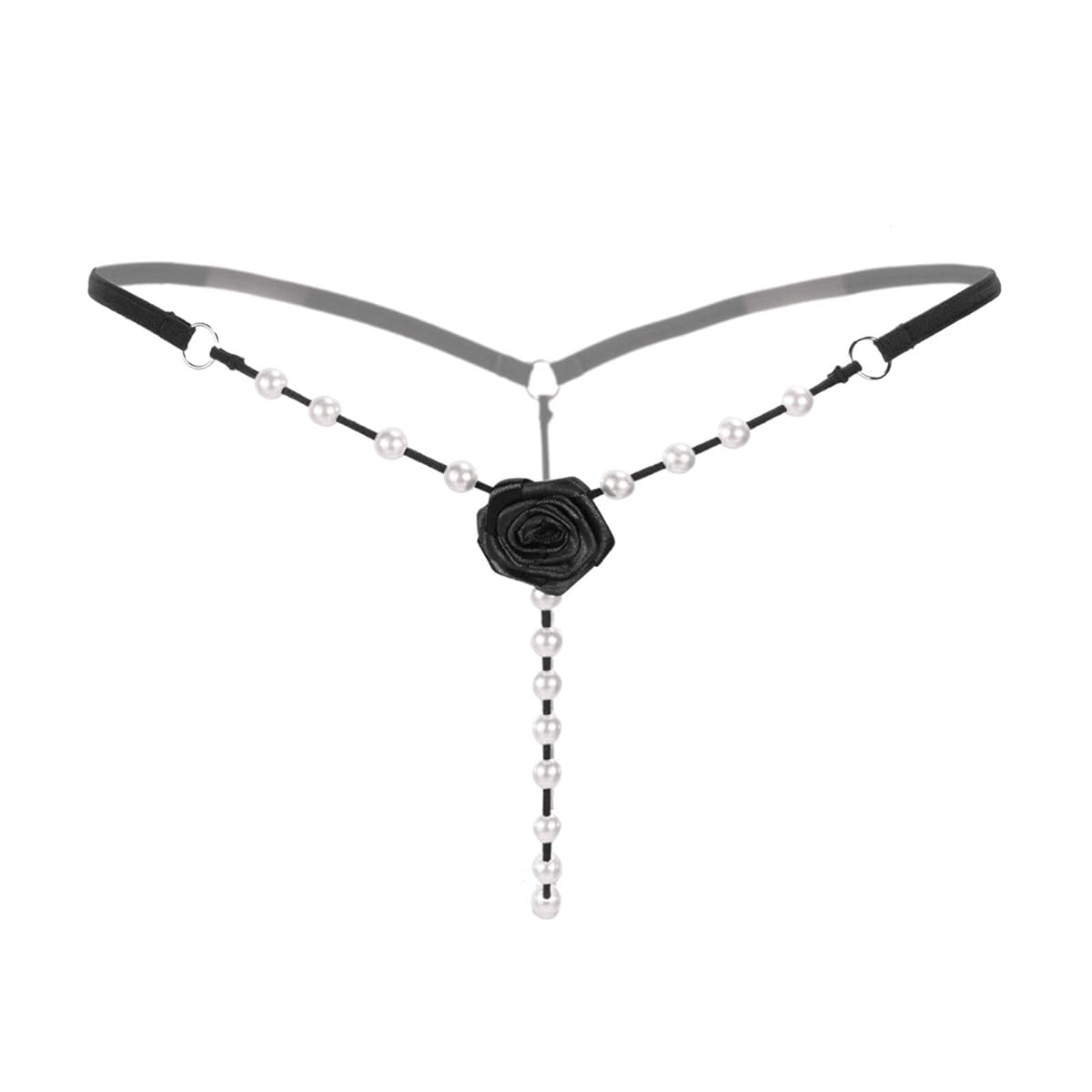 [N / A] パール Tバック 真珠 玉パン Gストリング 股割れ ショーツ セクシー ランジェリー パンツ パンティ 過激 エロ 下着