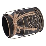 Porte-seau à fleurs - le seau à fleurs présente une apparence rétro et classique, qui est pratique et pleine de style vintage, pot de fleur en fer rétro