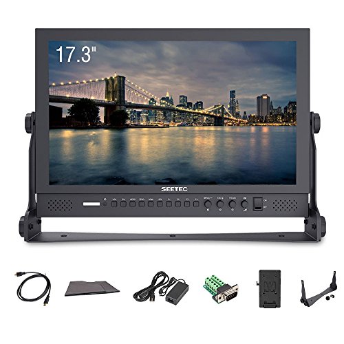 Image of P173-9HSD 17.3 inch Broadcast Studio Video Monitor IPS Full HD 8 Bit 1920x1080 3G SDI 4K HDMI for Professional Live Event Post Production Director Film Camera Field