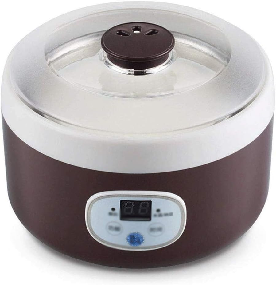 Household Automatic Multi-functional Yogurt Machine, 4 Glass Small Cups, 1 Liter Stainless Steel Liner