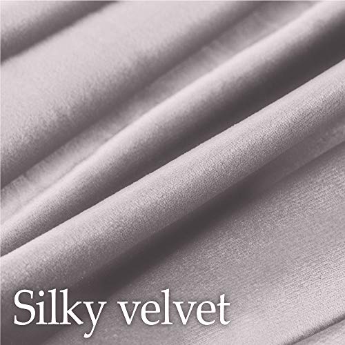 Lalaloom Velvet Throw Pillow Covers Set Of 2 And Bed Sheets 4 Piece Set, Throw Pillowcases Size 18X18 In Soft Gray, Bed Sheet Size Queen In Soft Gray, Breathable Microfiber, 2 Item Bundle #TOP2