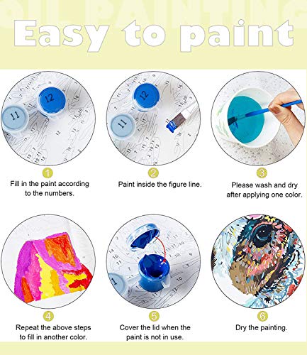 KAMIERFA Malen nach Zahlen Erwachsene Kinder DIY Ölgemälde Malerei Set Vorgedruckt auf Leinwand Paint by Numbers Haus… – Bild 8
