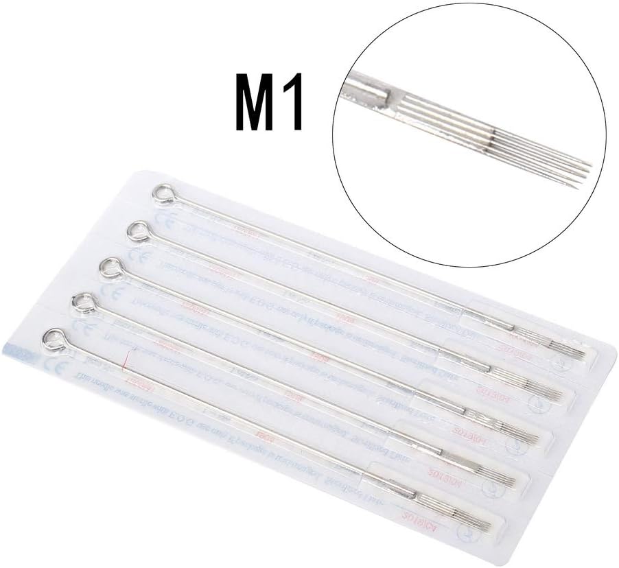 nuoshen 50PCS Mixed Tattoo Needles Set,Stainless Steel Piercing Needles 3R 5RL 7RL 9RL 5RS 7RS 9RS 5M1 7M1 9M1 Professional Permanent Tattoo Tool Kit - Image 4