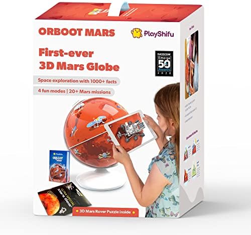 Home 79 Orboot Mars by PlayShifu (App Based) – Interactive AR Globe for Planet Mars Research, Space Adventure Educational Toy for Boys & Girls – STEM Toy & Gift for Kids Ages 6-12 Years