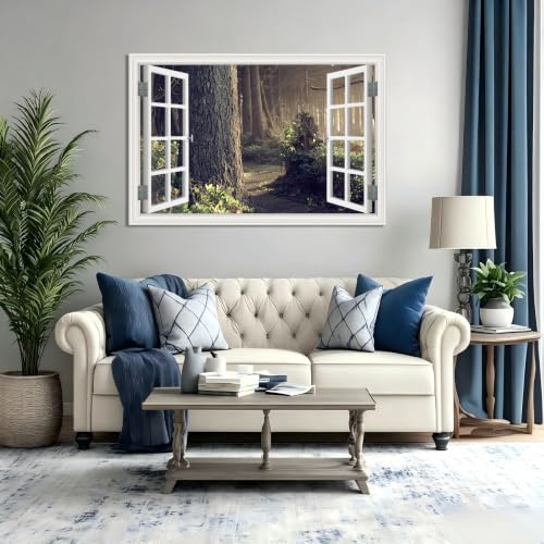 Cuadro lienzo efecto ventana de montañas para una decoración moderna del salón de 20x30cm 5
