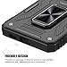 SYONER for Samsung Galaxy S25 Plus Case [Not for S25], Shockproof Phone Case & Sliding Camera Cover & Ring Holder Kickstand with Soft TPU Screen Protector [Black]
