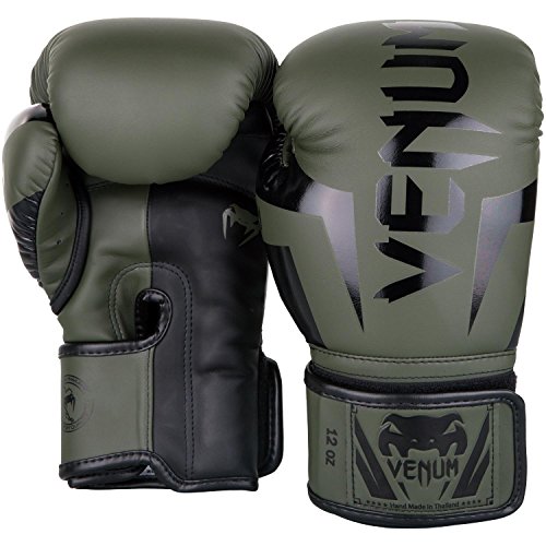 Venum Elite Boxing Gloves - Khaki/Black - 16Oz #TOP1