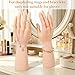 1 Pair of Male Mannequin Hand Display 12Inch for Jewelry Left Right Display Holder Bracelet Necklace Ring Stand Plastic Forearm Human Casting for Jewelry Ring Decor, Skin Color