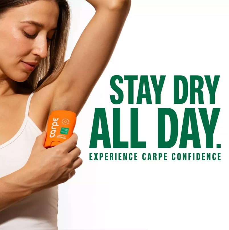 Carpe Women's 100HR Sweat & Odor Control Antiperspirant Deodorant - Cucumber Mint - 1.76oz: Under Arm, Paraben-Free, Cream