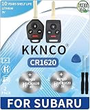 Key Fob Battery Replacement for Subaru Traditional Key Outback Forester Crosstrek Impreza Legacy WRX Ascent Tribeca Remote (Check Fitment Guide) 2-Packs CR1620 Batteries
