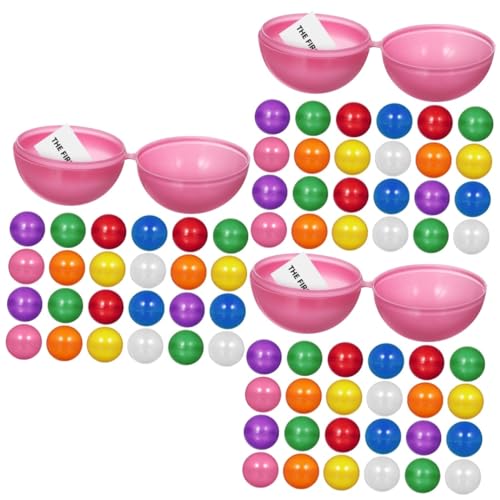 KOMBIUDA 3sets Bingo Party Favor Entertainment Fillable Raffle Drawing Bright Colors Reusable Design 25pcs*3